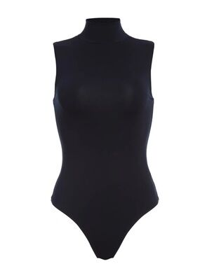The Park Joyce Bodysuit Sleeveless Mock Neck Black L